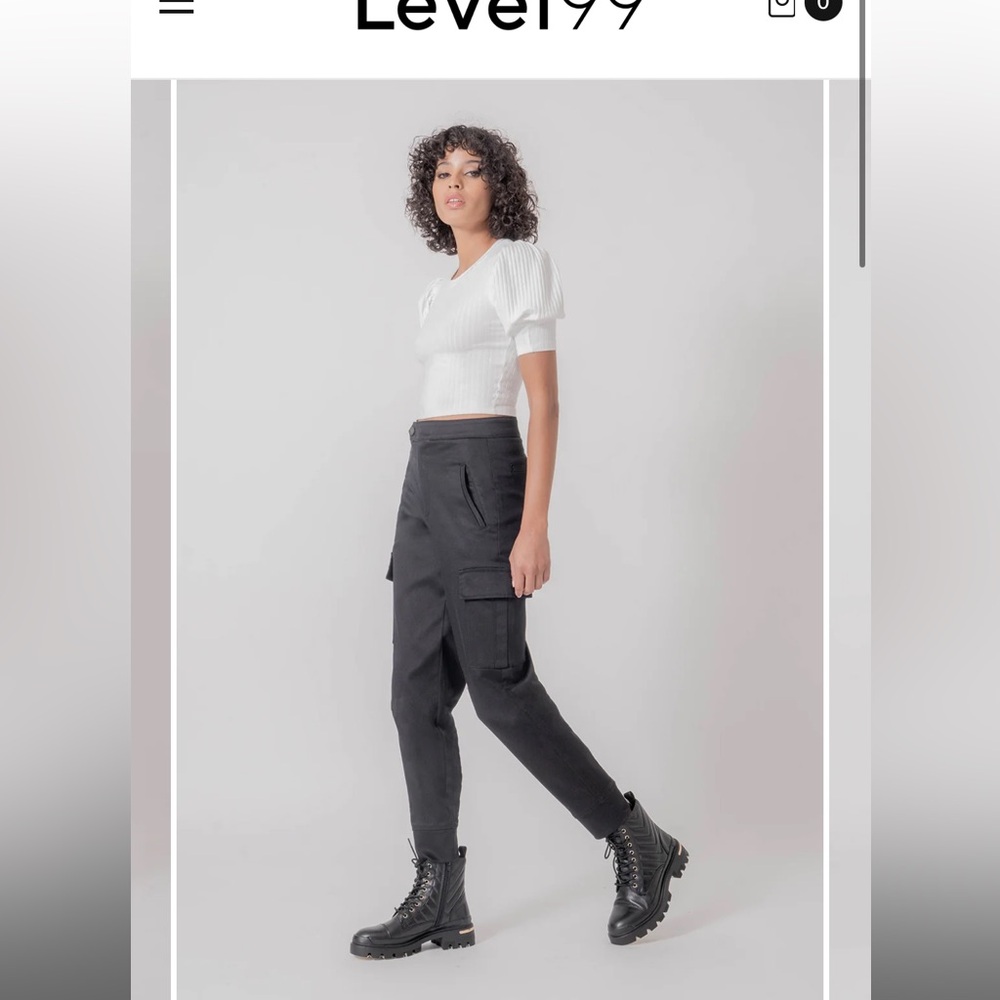 Level 99 gray cargo joggers